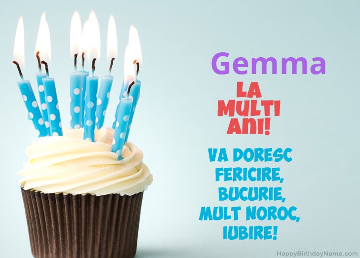 Felicitări pentru ziua de naștere a Gemma