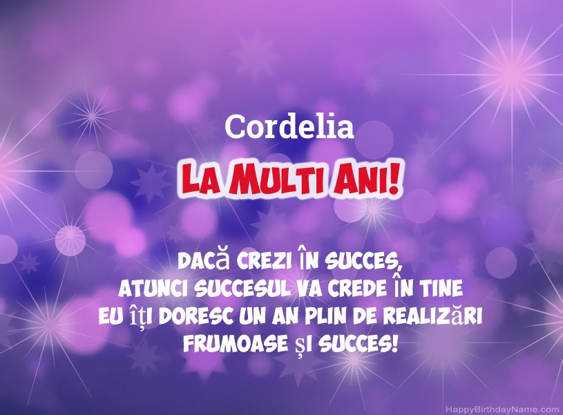 Imagini frumoase pentru mulți ani la Cordelia