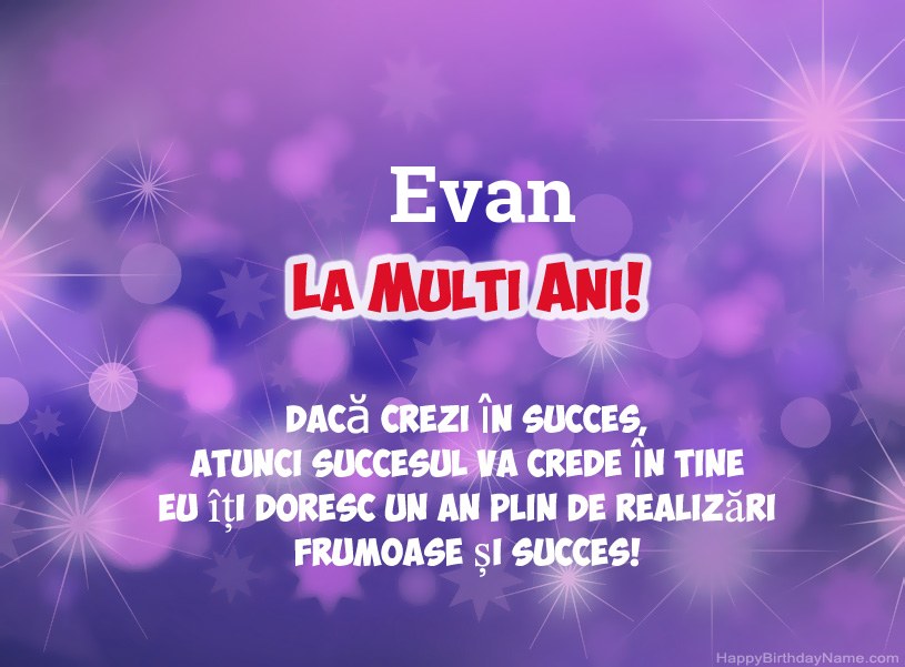 Imagini frumoase pentru mulți ani la Evan