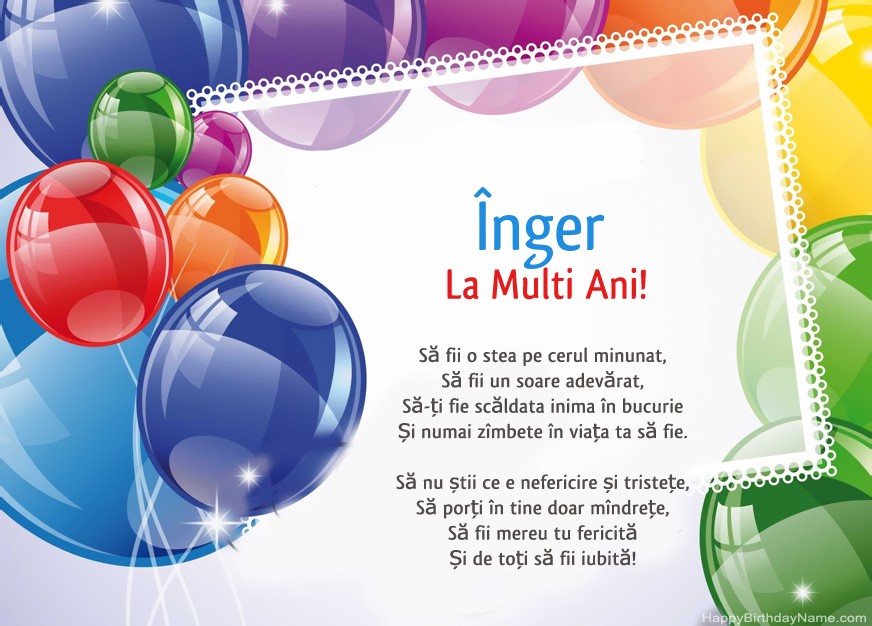 La Multi ani Înger!
