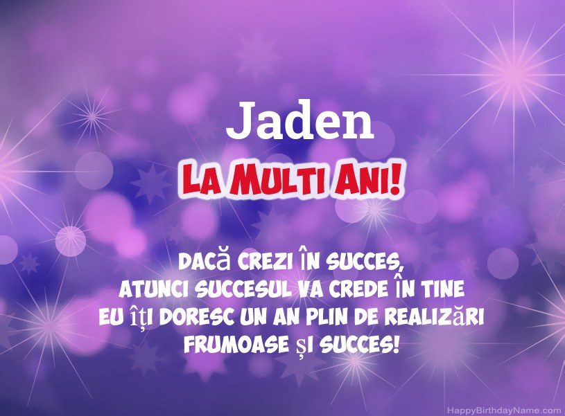 Imagini frumoase pentru mulți ani la Jaden