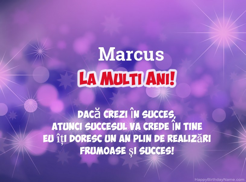 Imagini frumoase pentru mulți ani la Marcus