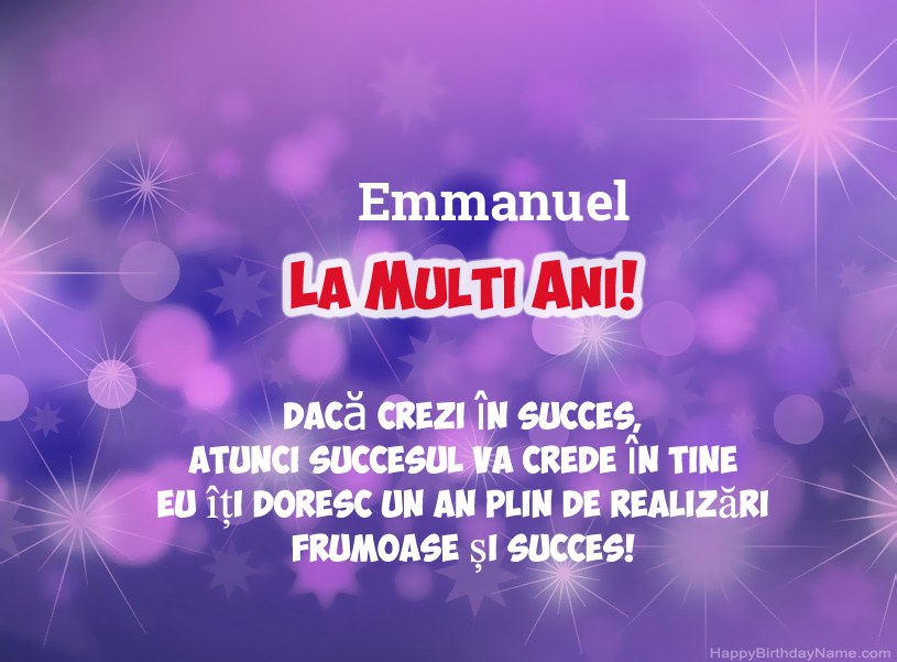 Imagini frumoase pentru mulți ani la Emmanuel
