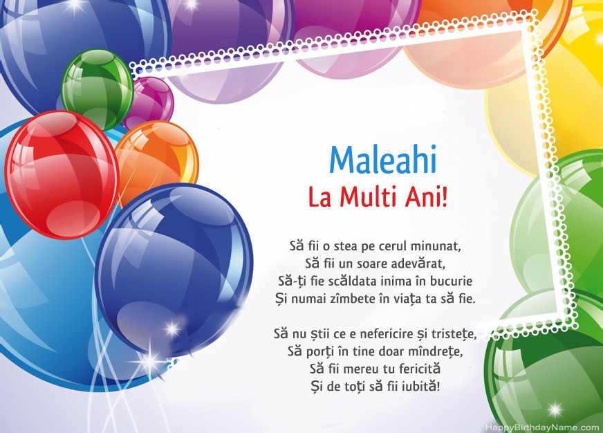 La Multi ani Maleahi!