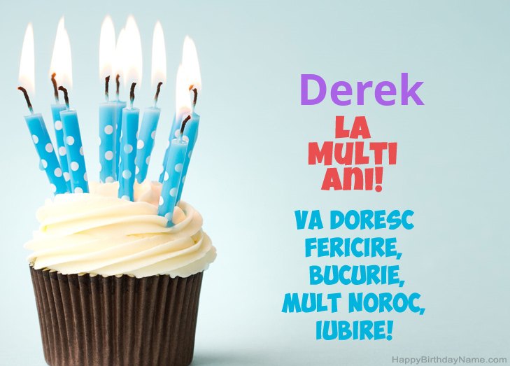 Felicitări pentru ziua de naștere a Derek
