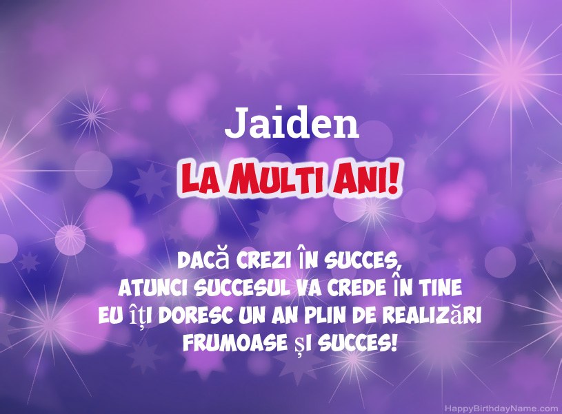 Imagini frumoase pentru mulți ani la Jaiden
