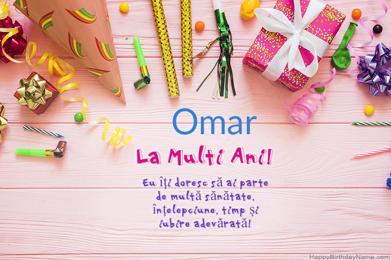 Descărcați gratuit cardul Happy Birthday Omar