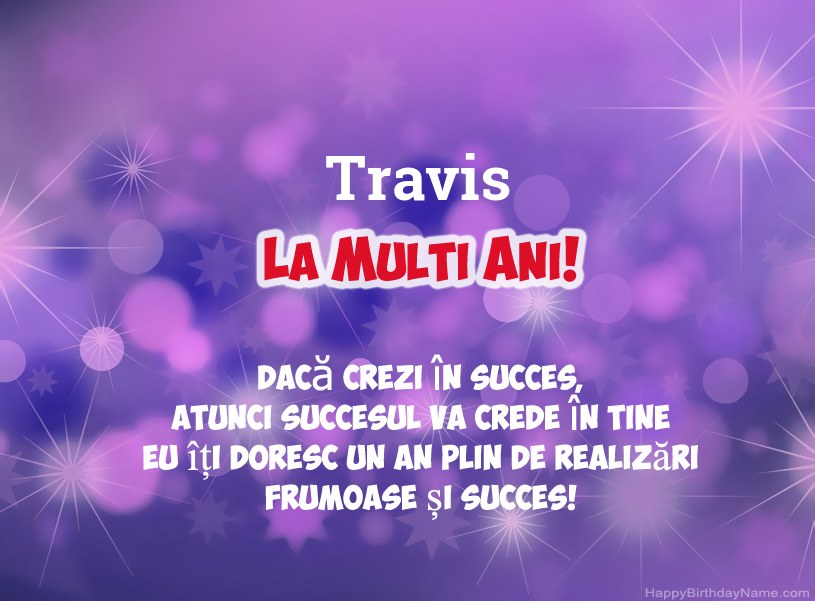 Imagini frumoase pentru mulți ani la Travis