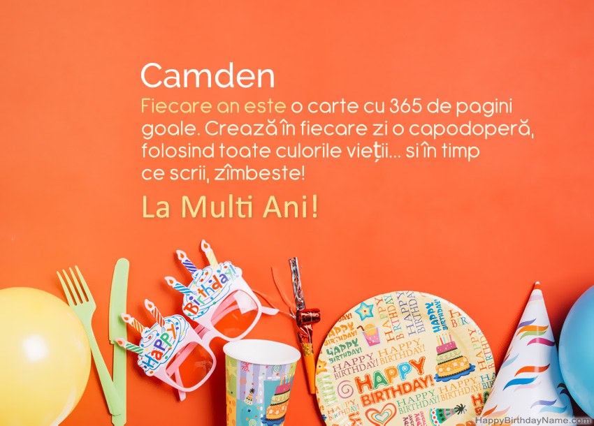 Felicitări la mulți ani pentru Camden