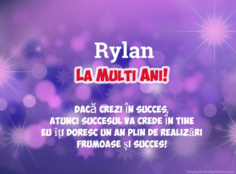 Imagini frumoase pentru mulți ani la Rylan