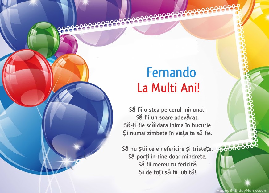 La Multi ani Fernando! La Multi ani Fernando!