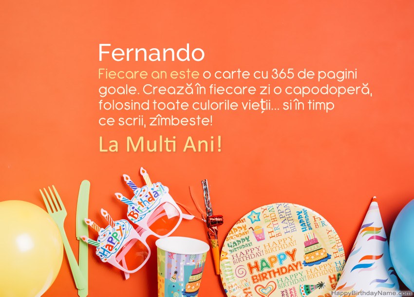 Felicitări la mulți ani pentru Fernando Felicitări la mulți ani pentru Fernando