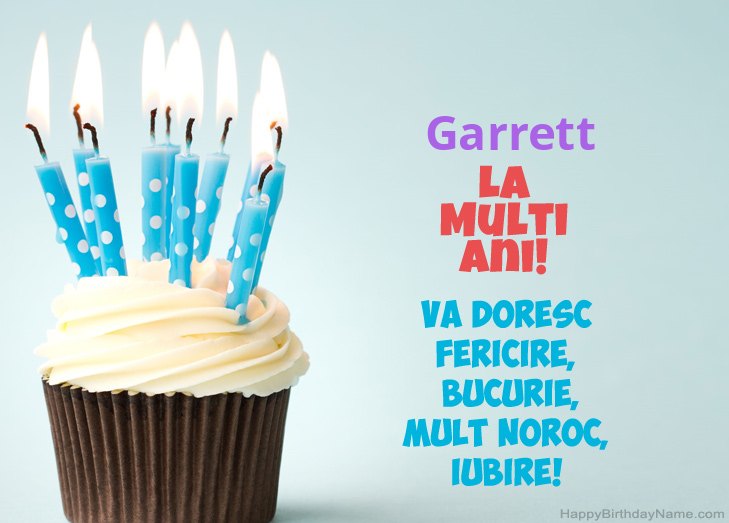 Felicitări pentru ziua de naștere a Garrett