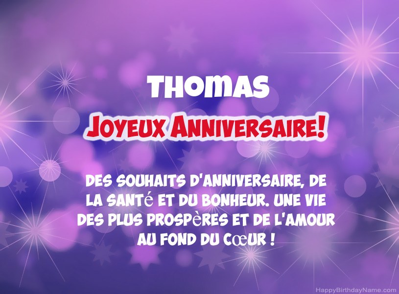 Belles images pour joyeux anniversaire de Thomas