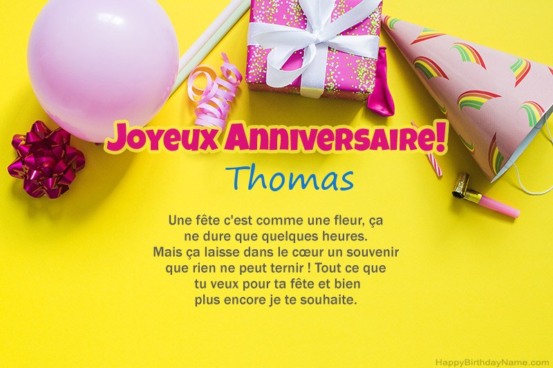 Joyeux anniversaire Thomas en prose