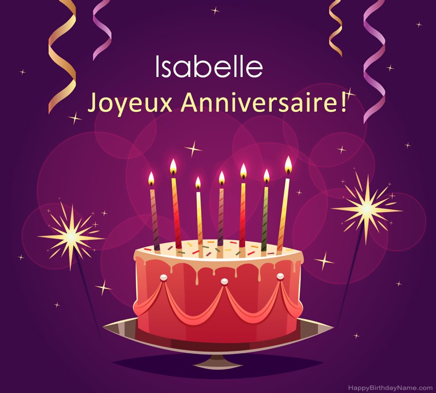 Salutations drôles pour les photos de joyeux anniversaire Isabelle
