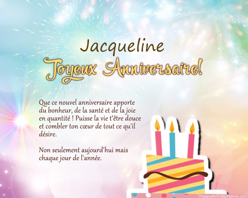 Joyeux Anniversaire Jacqueline Des Images 25