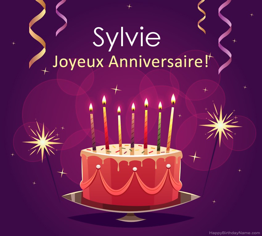 Salutations drôles pour les photos de joyeux anniversaire Sylvie