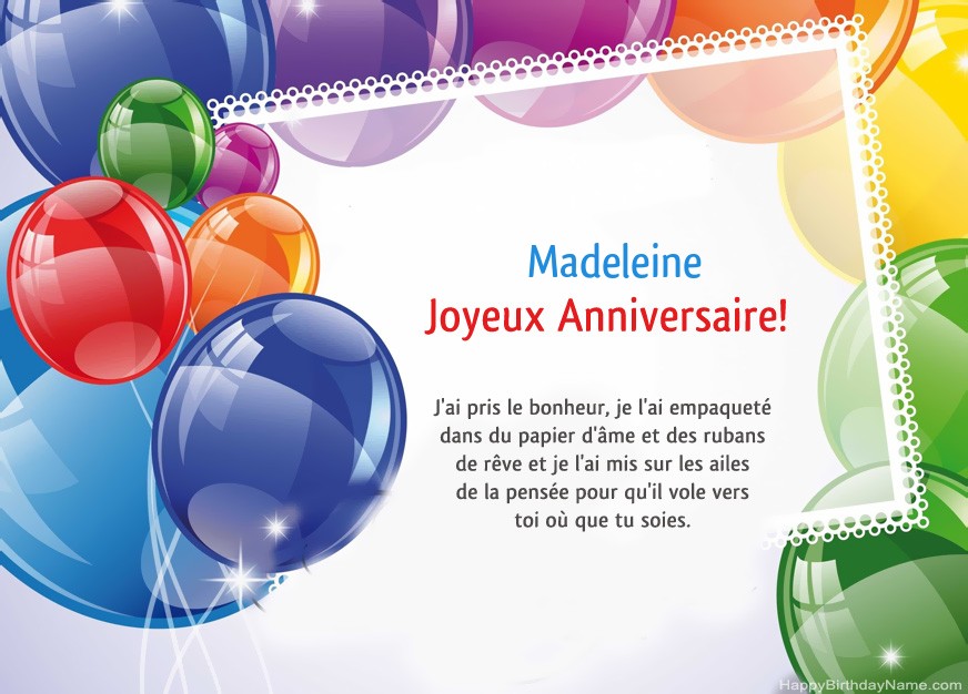 Aujourd'hui, c'est l'anniversaire de Madeleine Name_332753