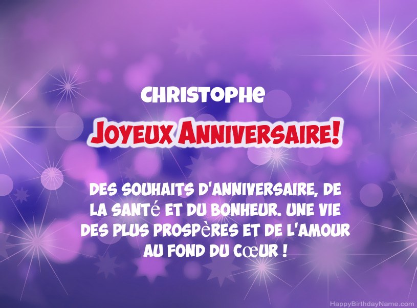Belles images pour joyeux anniversaire de Christophe