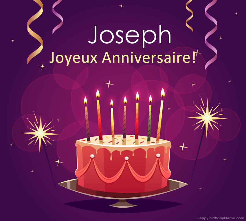 Salutations drôles pour les photos de joyeux anniversaire Joseph