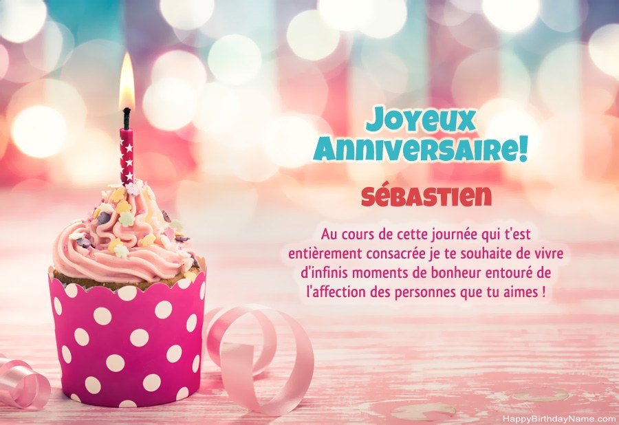 Télécharger Happy Birthday card Sébastien gratuitement