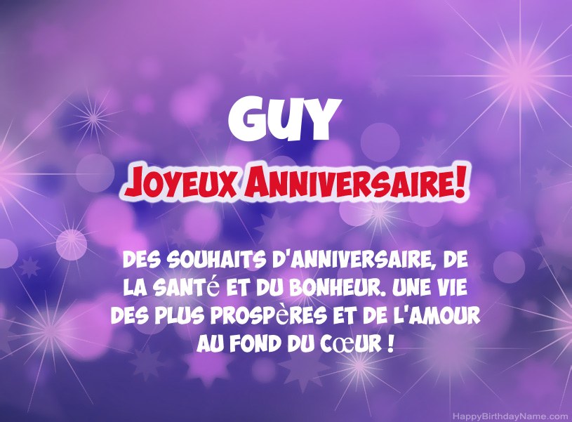 Belles images pour joyeux anniversaire de Guy