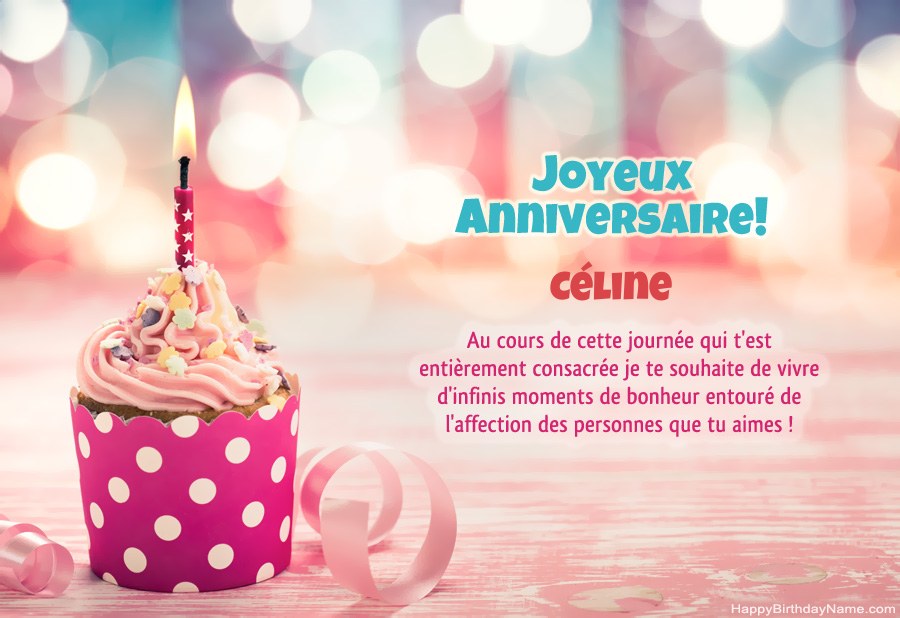 Télécharger Happy Birthday card Céline gratuitement