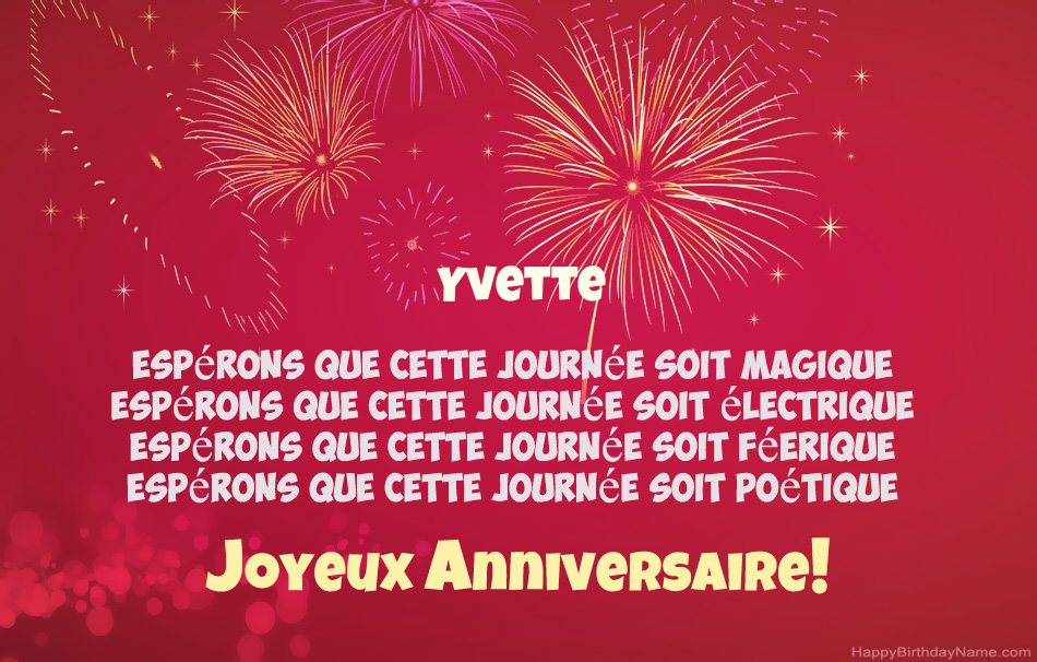 Joyeux anniversaire Yvette, beaux poèmes