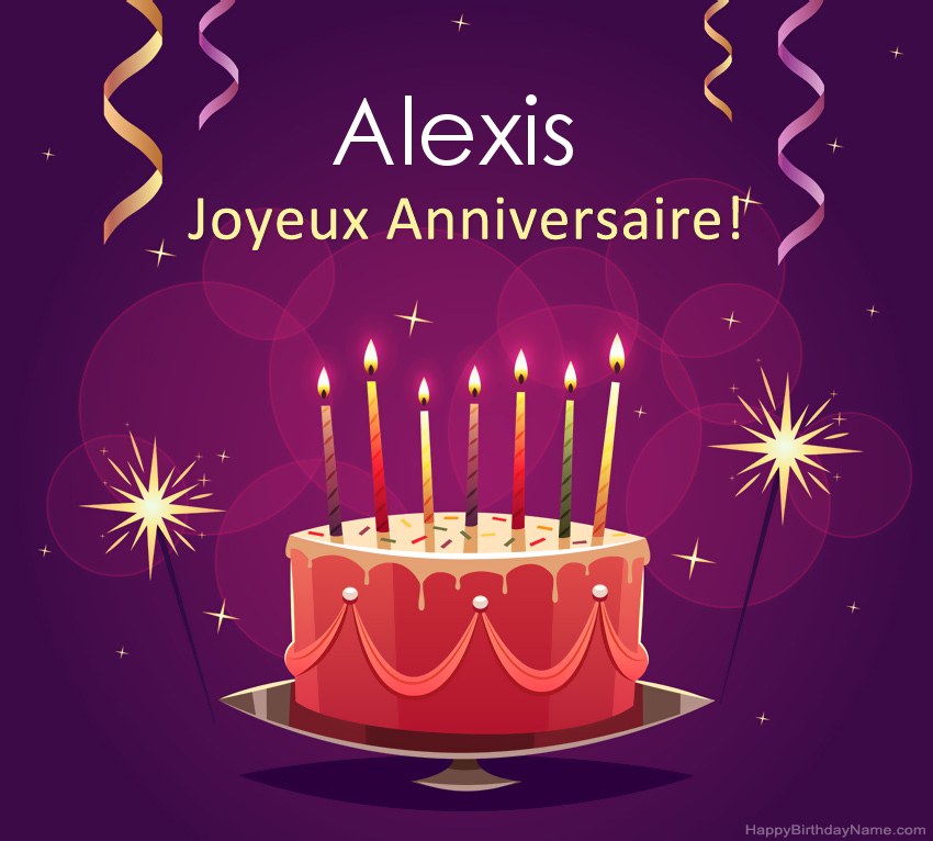 Salutations drôles pour les photos de joyeux anniversaire Alexis