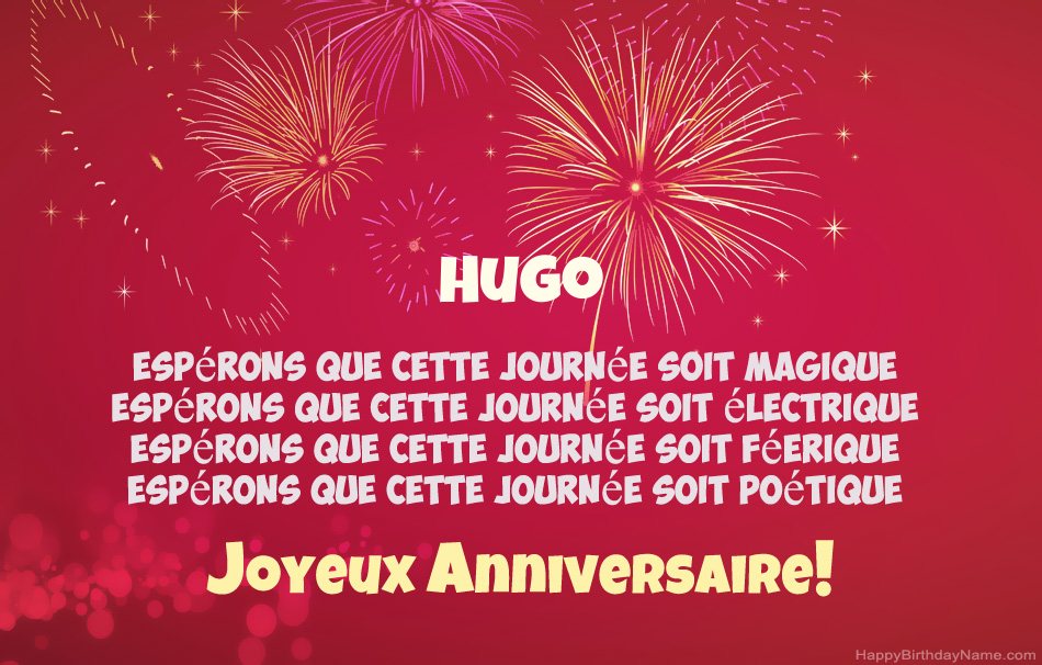 Joyeux anniversaire Hugo, beaux poèmes
