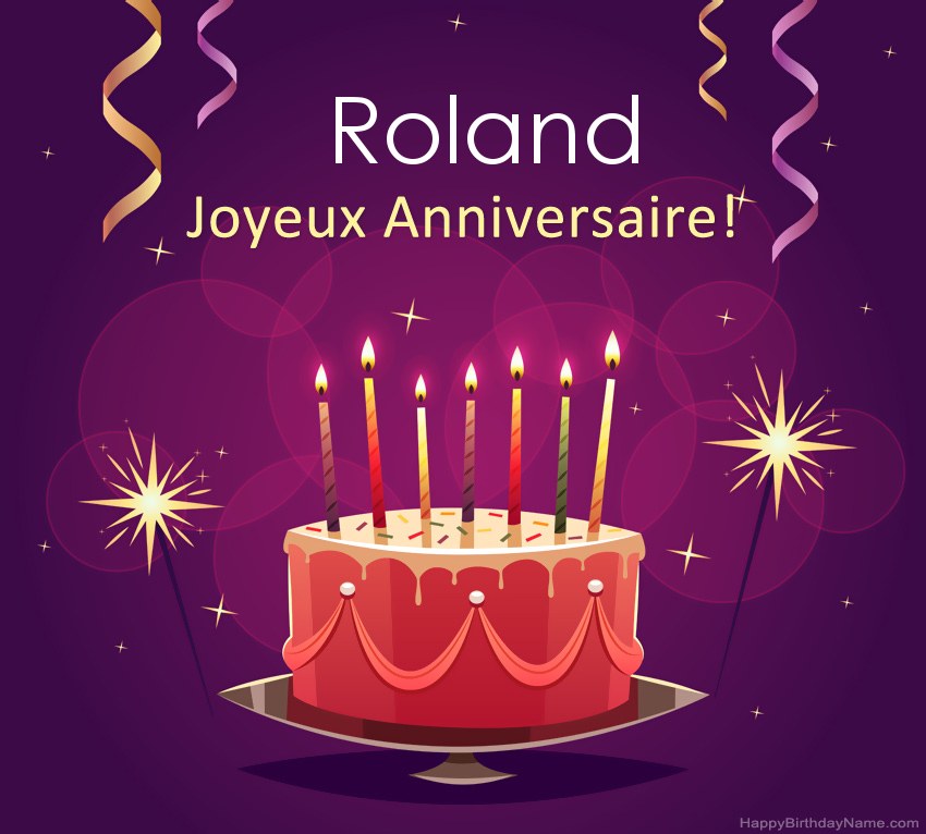 Salutations drôles pour les photos de joyeux anniversaire Roland