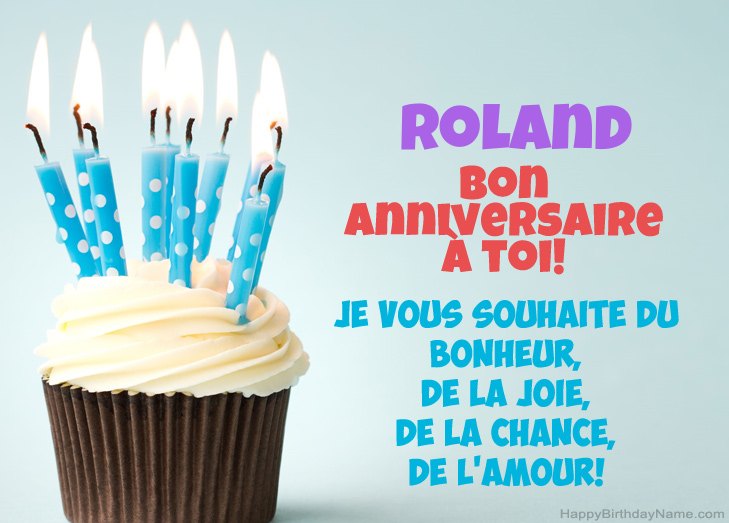 Félicitations pour le joyeux anniversaire de Roland