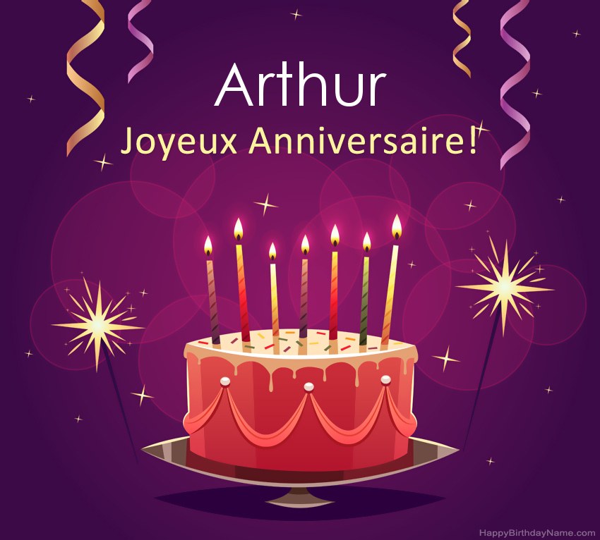 Salutations drôles pour les photos de joyeux anniversaire Arthur