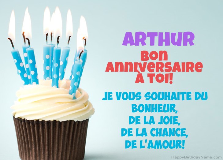 Félicitations pour le joyeux anniversaire de Arthur