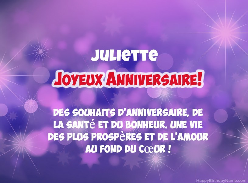 Belles images pour joyeux anniversaire de Juliette