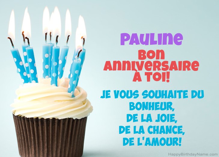 Félicitations pour le joyeux anniversaire de Pauline