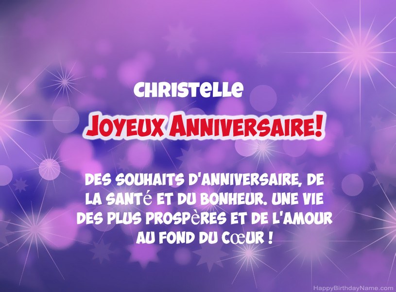 Belles images pour joyeux anniversaire de Christelle