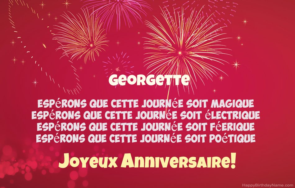 Joyeux anniversaire Georgette, beaux poèmes