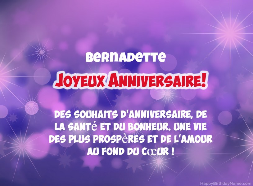 Belles images pour joyeux anniversaire de Bernadette