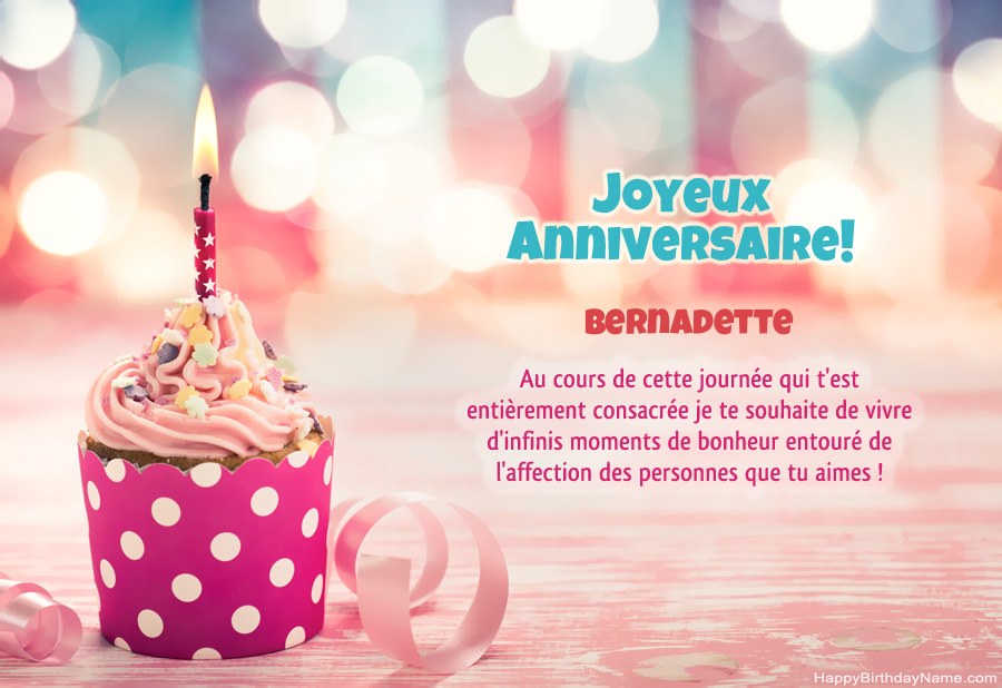 Télécharger Happy Birthday card Bernadette gratuitement