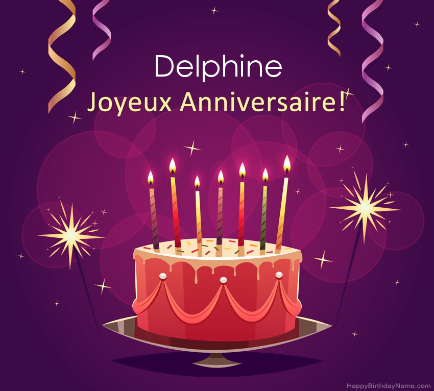 Salutations drôles pour les photos de joyeux anniversaire Delphine
