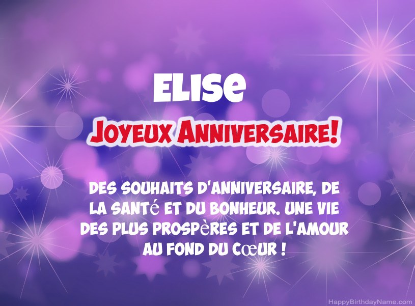 Belles images pour joyeux anniversaire de Elise