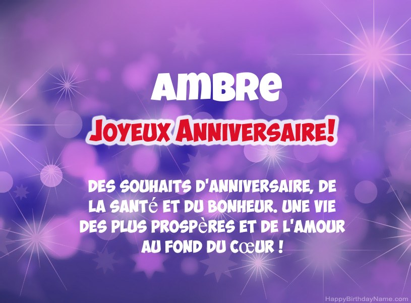 Belles images pour joyeux anniversaire de Ambre