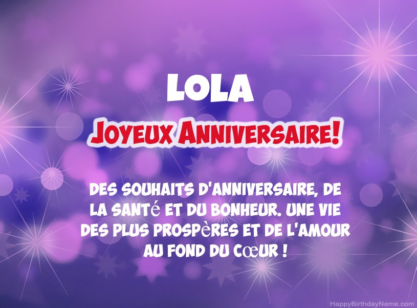 Belles images pour joyeux anniversaire de Lola