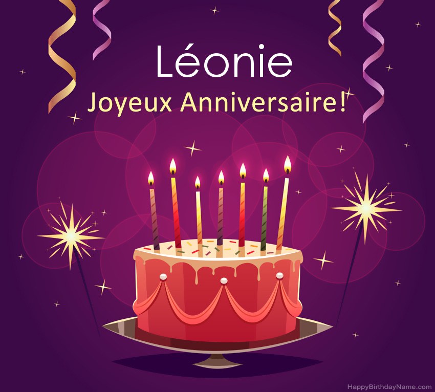 Salutations drôles pour les photos de joyeux anniversaire Léonie