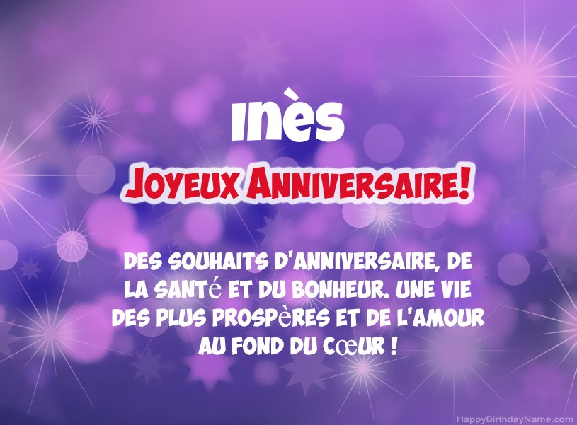 Belles images pour joyeux anniversaire de Inès