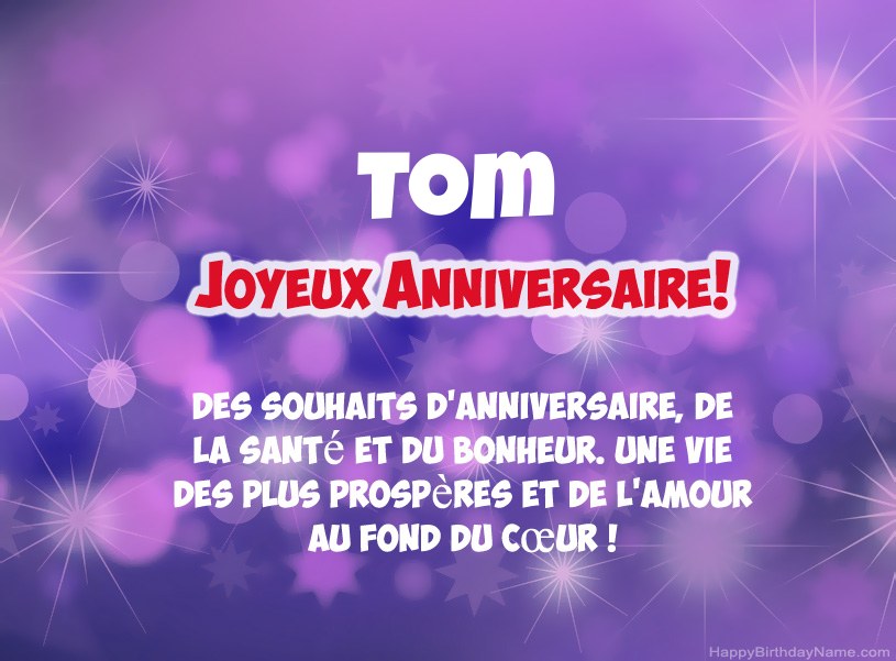 Belles images pour joyeux anniversaire de Tom
