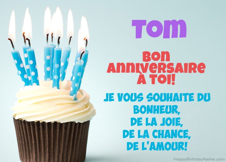Félicitations pour le joyeux anniversaire de Tom