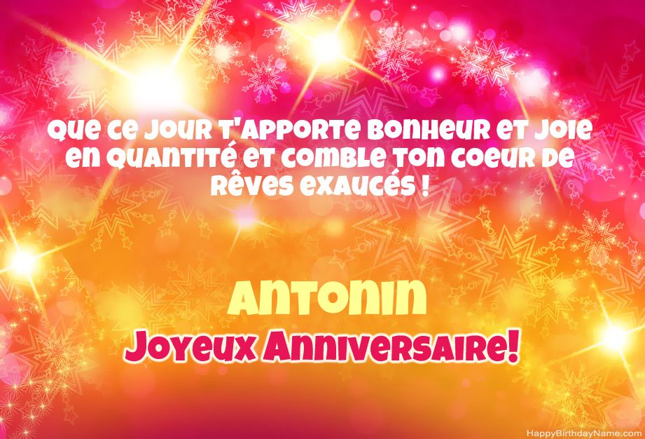 Cool félicitations pour joyeux anniversaire de Antonin